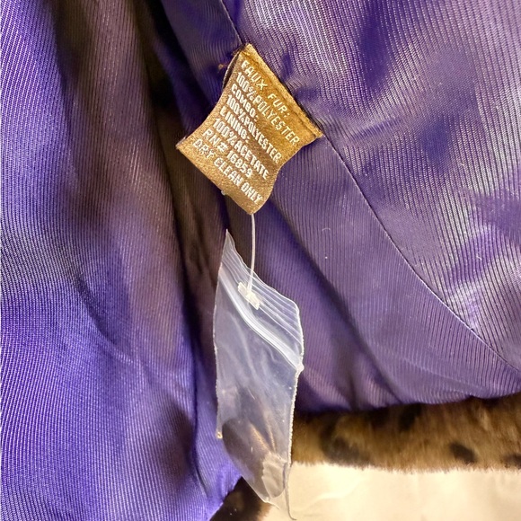 J. McLaughlin Faux Fur Cheetah Print Jacket XS NWOT - Picture 5 of 5